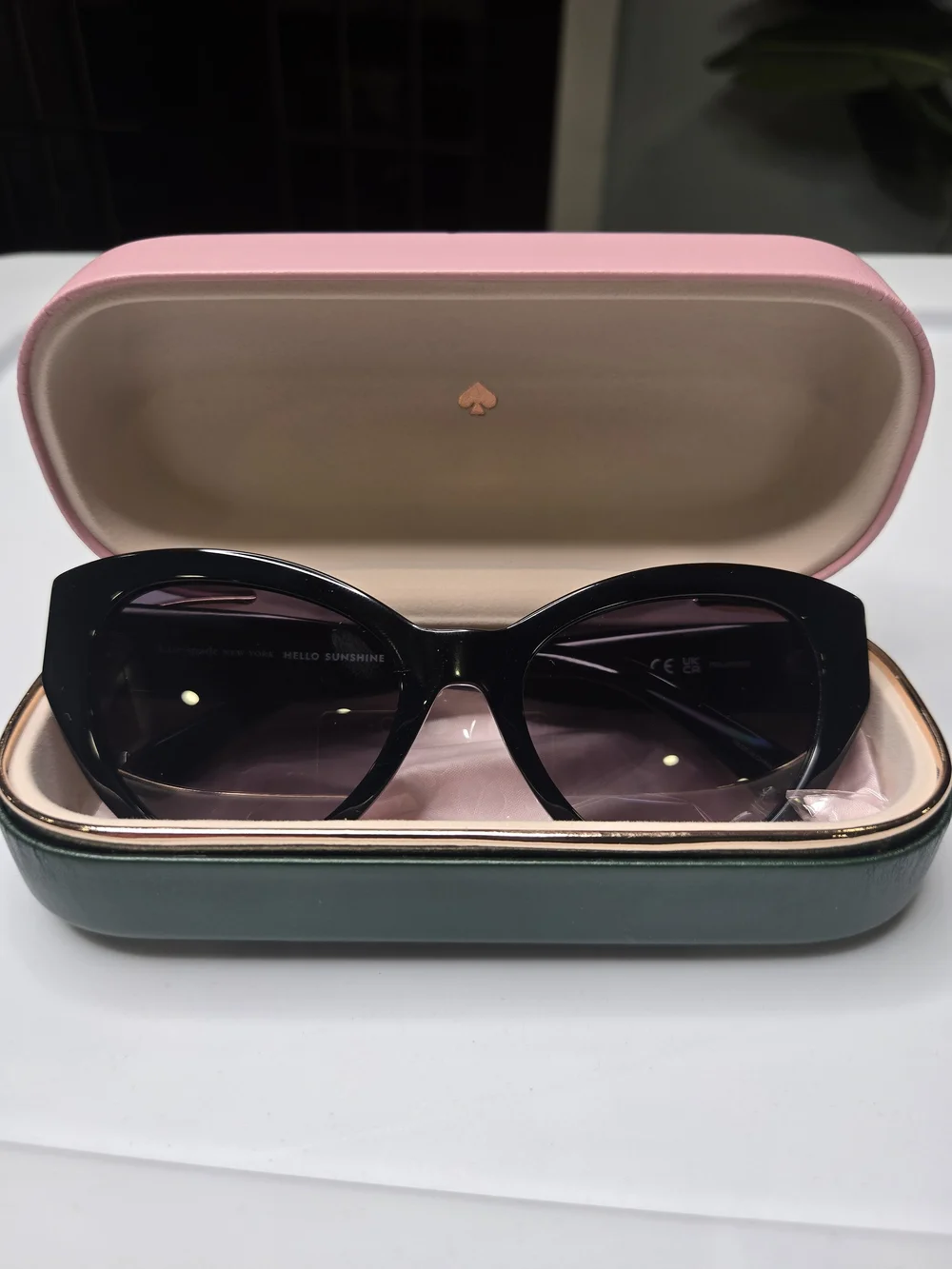 kate spade Black Cat-Eye Sunglasses with Gradient Smoke Lenses